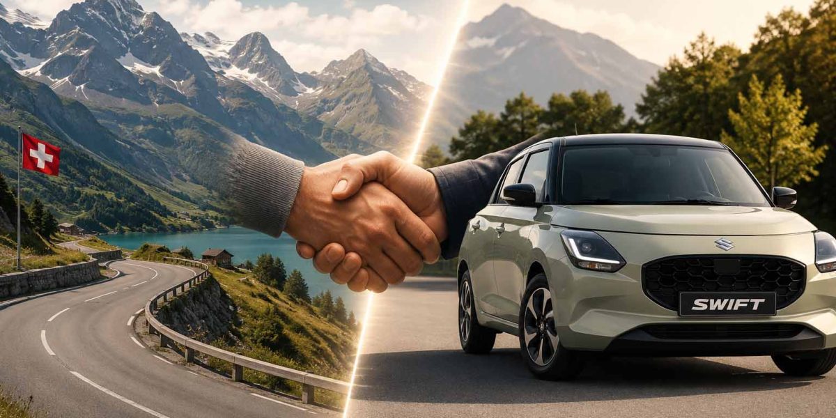 Suzuki et la suisse suzuki swift et route suisse